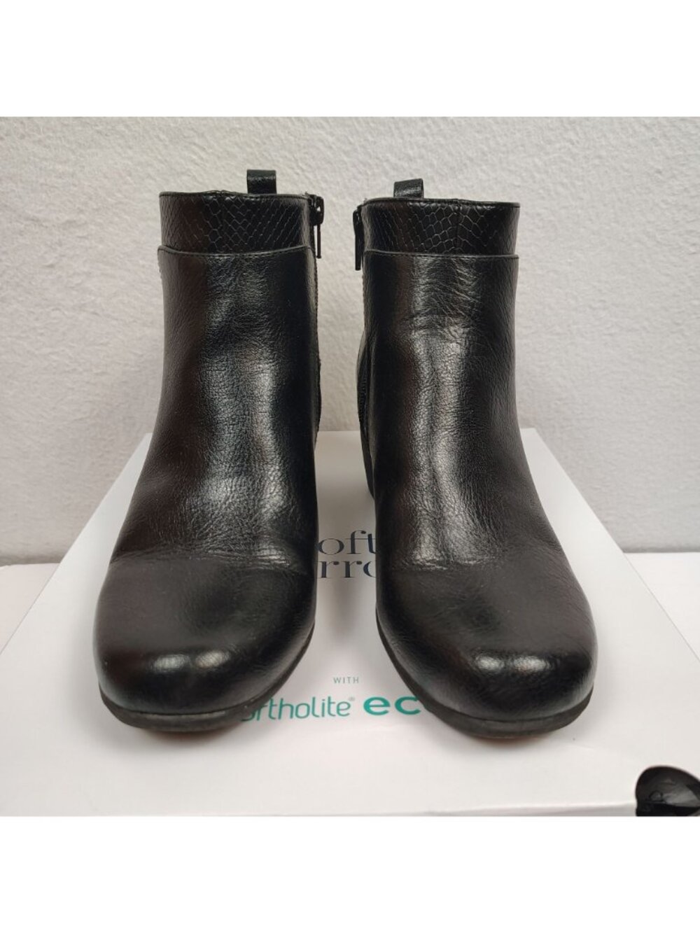Croft & Barrow Gila High Heel Ankle Boots Women's sz 7 Faux Leather - Picture 4 of 13